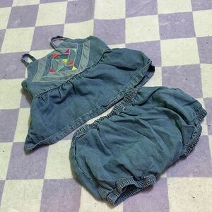 Peek Blue Kids Matching Set with Colorful Accents